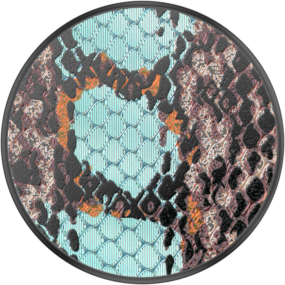 PopSockets PopSockets Avtagbart Grip med Ställfunktion LUXE Embossed Metal Water Snake