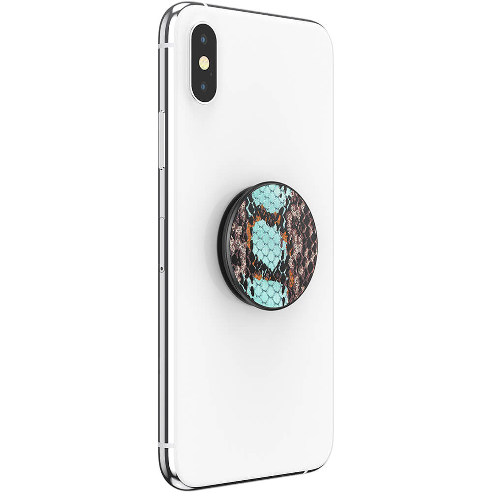 PopSockets PopSockets Avtagbart Grip med Ställfunktion LUXE Embossed Metal Water Snake