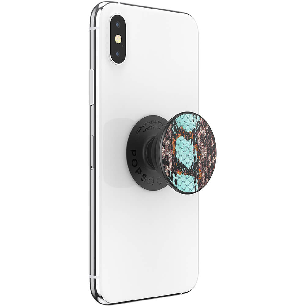 PopSockets PopSockets Avtagbart Grip med Ställfunktion LUXE Embossed Metal Water Snake