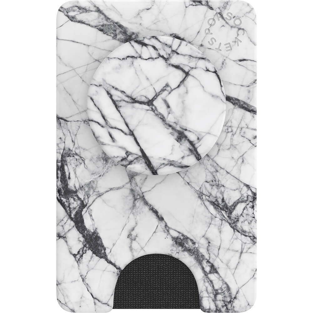 PopSockets PopSockets PopWallet+ Avtagbar Mobil Plånbok Dove White Marble
