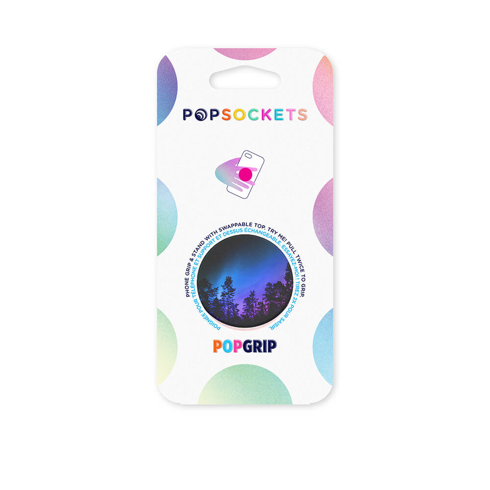 PopSockets PopSockets Avtagbart Grip med Ställfunktion Aurora Woods