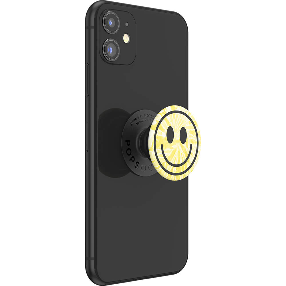 PopSockets PopSockets Avtagbart Grip med Ställfunktion Tie Dye Smiley