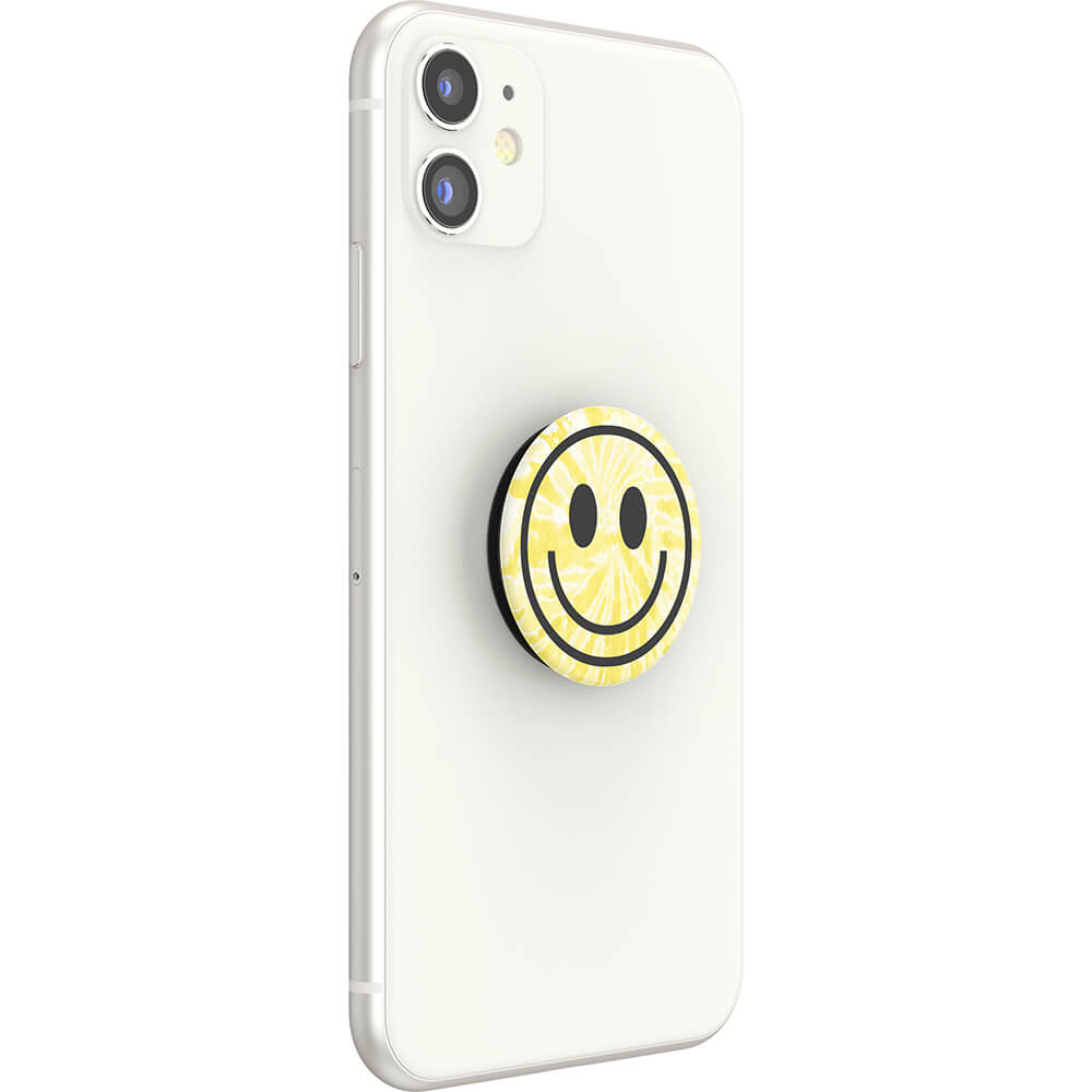 PopSockets PopSockets Avtagbart Grip med Ställfunktion Tie Dye Smiley