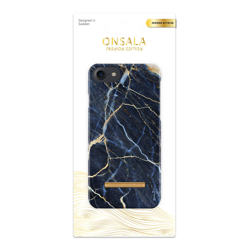 Onsala ONSALA iPhone 6/7/8/SE Mobilskal Soft Black Galaxy Marble