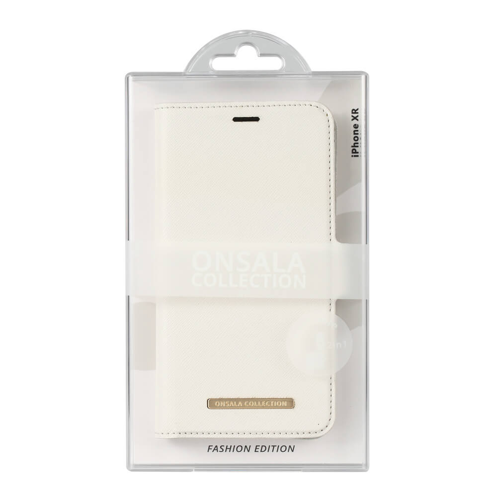Onsala ONSALA iPhone XR 2in1 Magnet Fodral / Skal Saffiano White