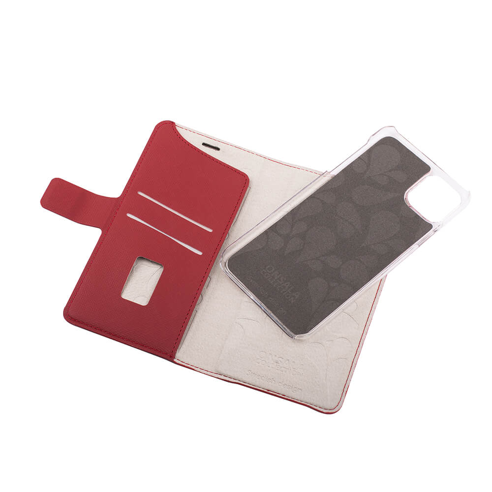 Onsala ONSALA iPhone 11 Pro Max 2in1 Magnet Fodral / Skal Saffiano Red