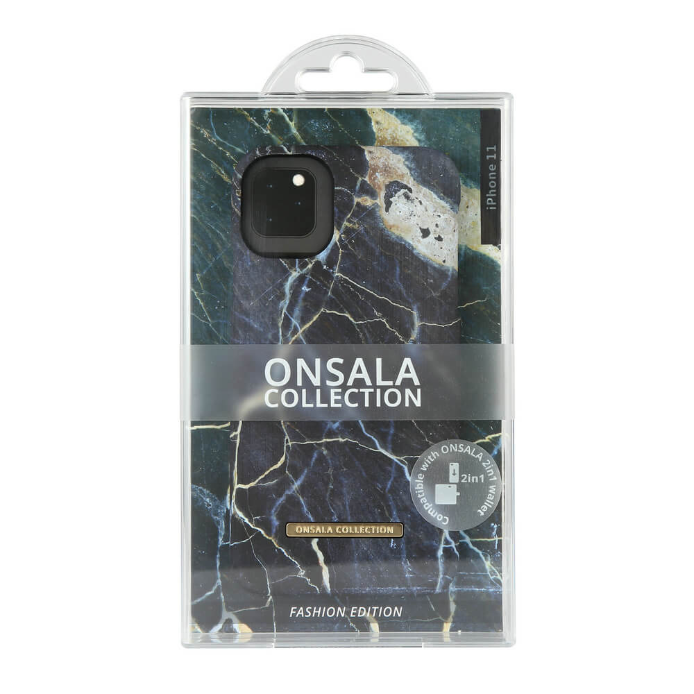 Onsala ONSALA iPhone 11 Mobilskal Soft Black Galaxy Marble