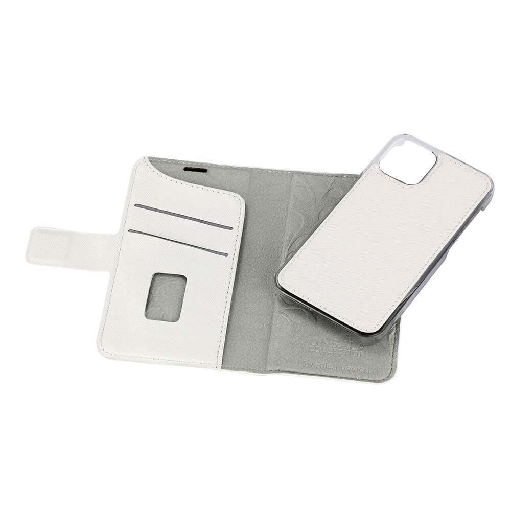 Onsala ONSALA iPhone 12 Mini 2in1 Magnet Fodral / Skal Saffiano White