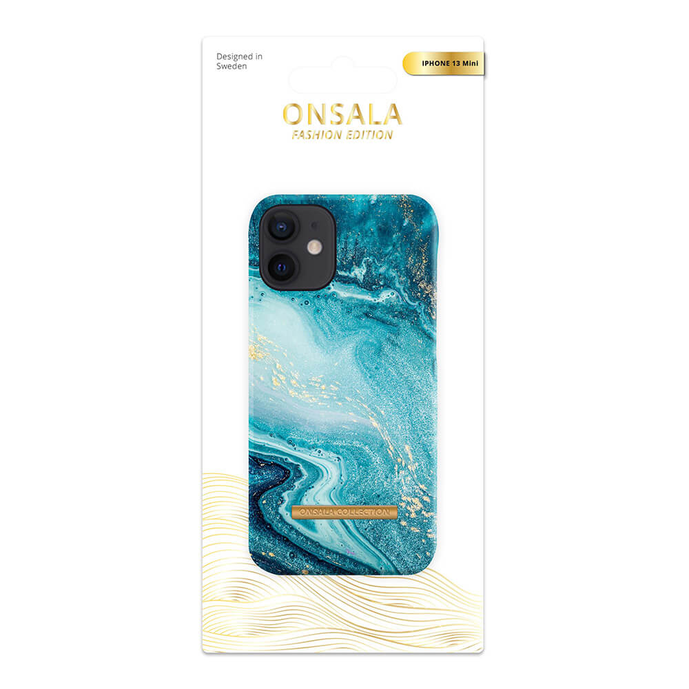 Onsala ONSALA iPhone 13 Mini Mobilskal Marmor Blue Sea