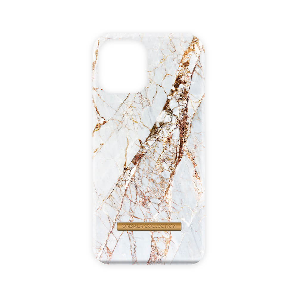 Onsala ONSALA iPhone 13 Pro Mobilskal Soft White Rhino Marble