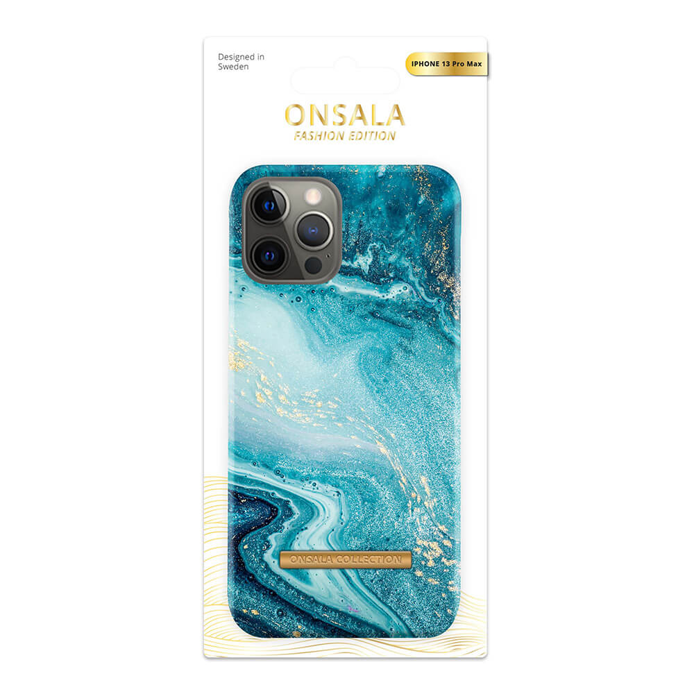 Onsala ONSALA iPhone 13 Pro Max Mobilskal Marmor Blue Sea