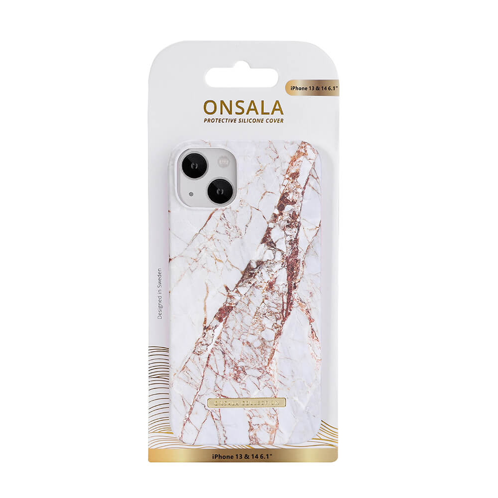 Onsala ONSALA iPhone 14 / 13 Skal White Rhino Marble