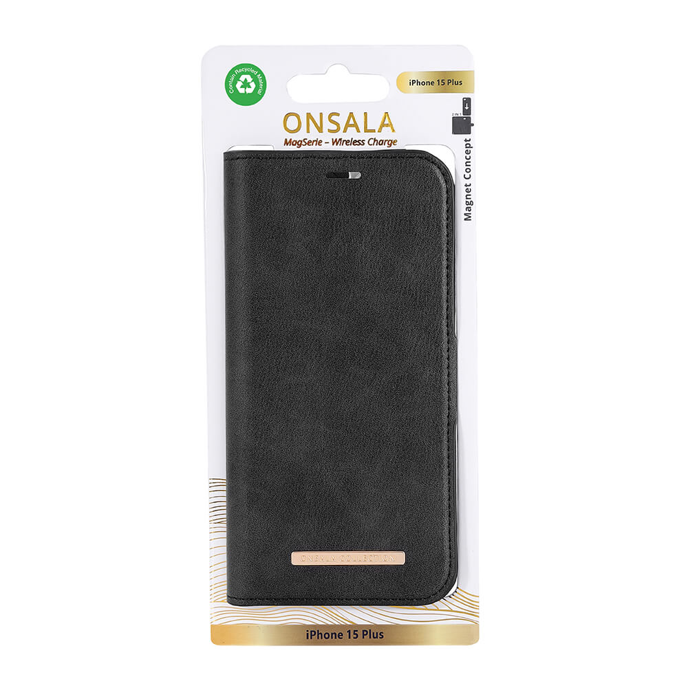 Onsala ONSALA iPhone 15 Plus Fodral ECO 2in1 MagSafe Svart