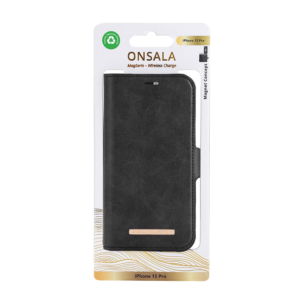 Onsala ONSALA iPhone 15 Pro Fodral ECO 2in1 MagSafe Svart