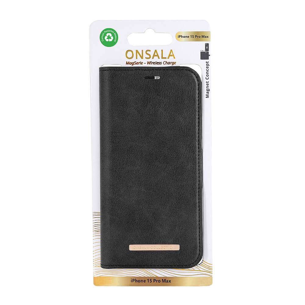 Onsala ONSALA iPhone 15 Pro Max Fodral ECO 2in1 MagSafe Svart