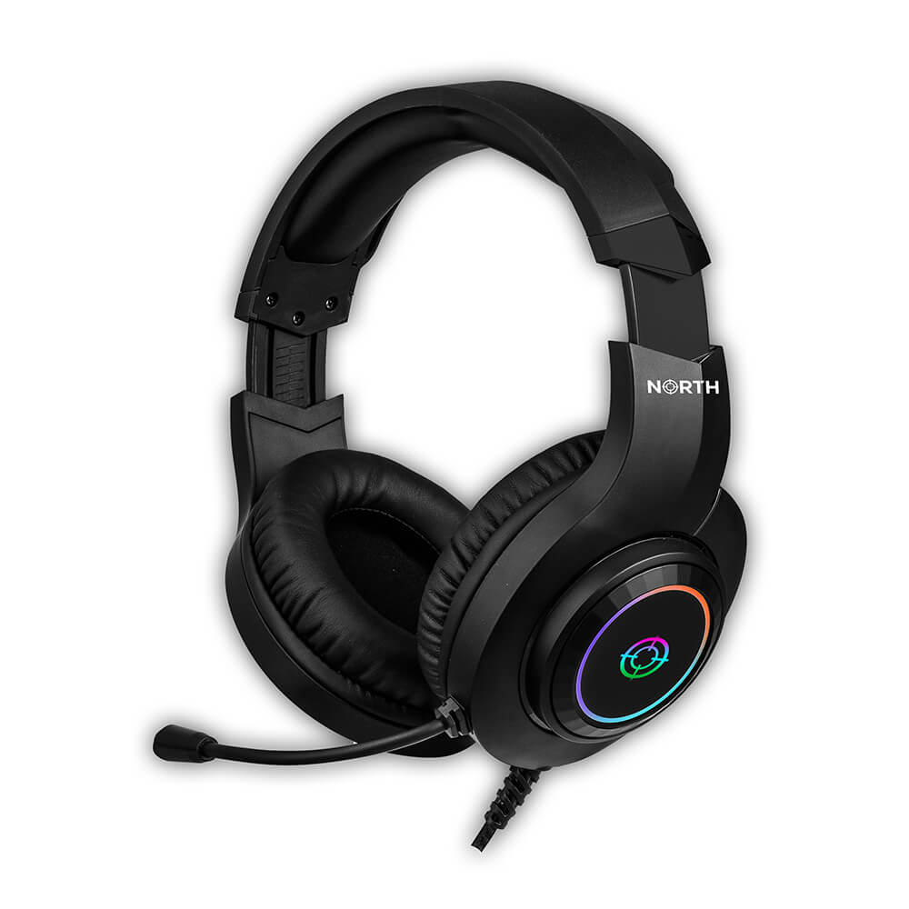 NORTH NORTH Gaming Headset H100 RGB Svart