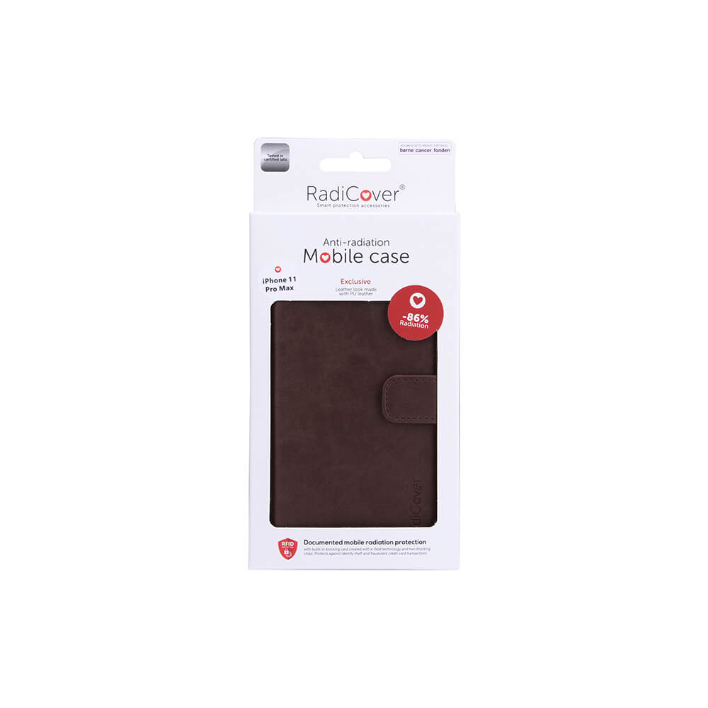 Radicover Radicover iPhone 11 Pro Max Mobilfodral Strålningsskydd Brun