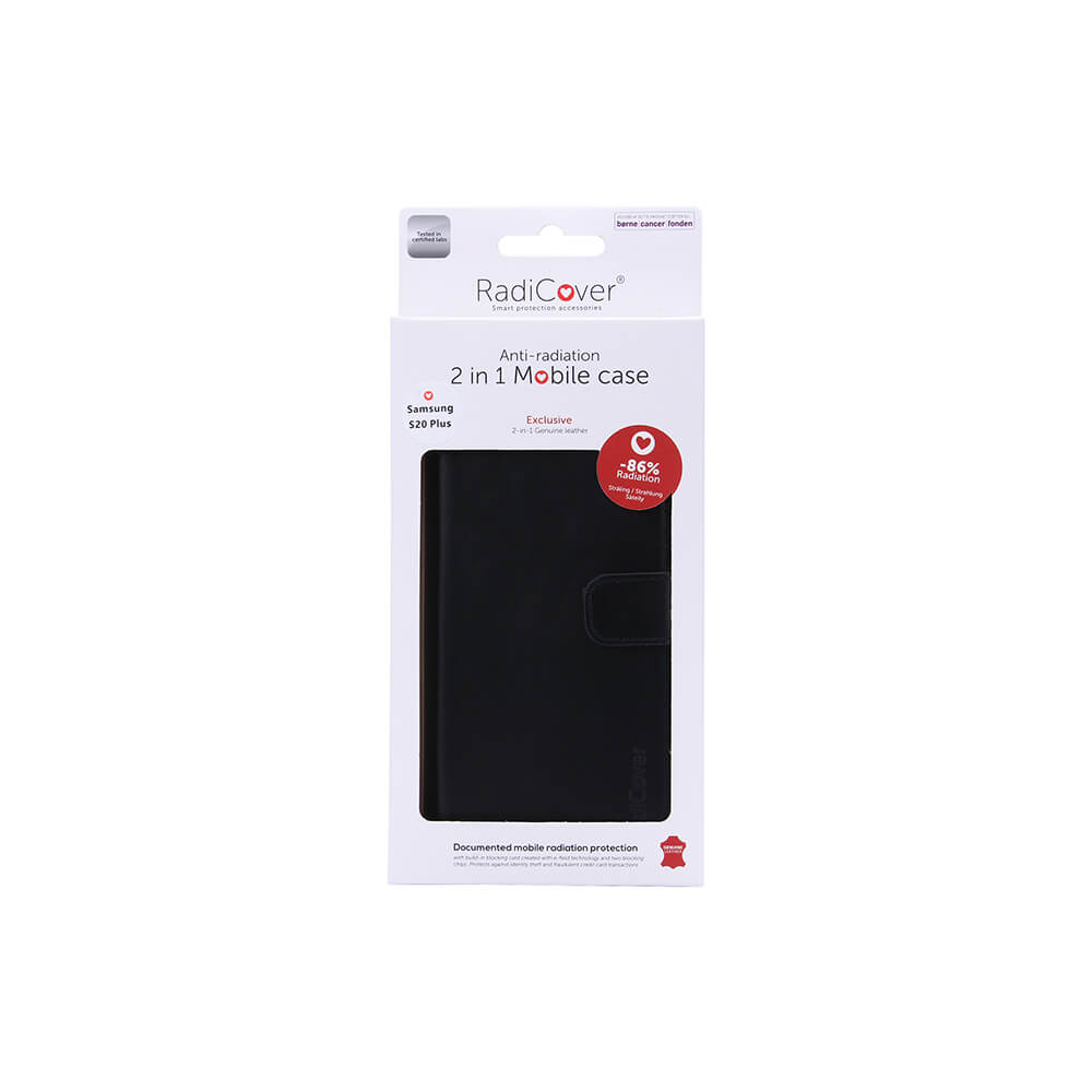 Radicover Radicover Samsung Galaxy S20 Plus Mobilfodral 2in1 Äkta Läder Svart