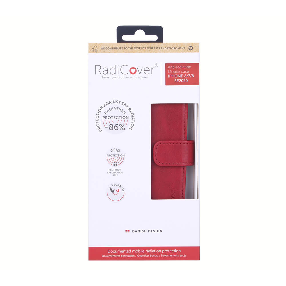 Radicover Radicover iPhone 7/8/SE Mobilfodral Strålningsskydd Röd