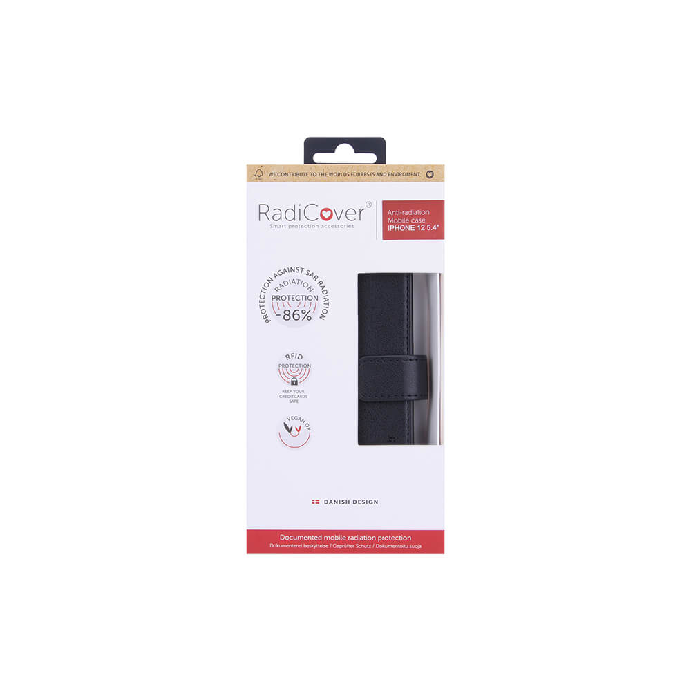 Radicover Radicover iPhone 12 Mini Mobilfodral Strålningsskydd Svart