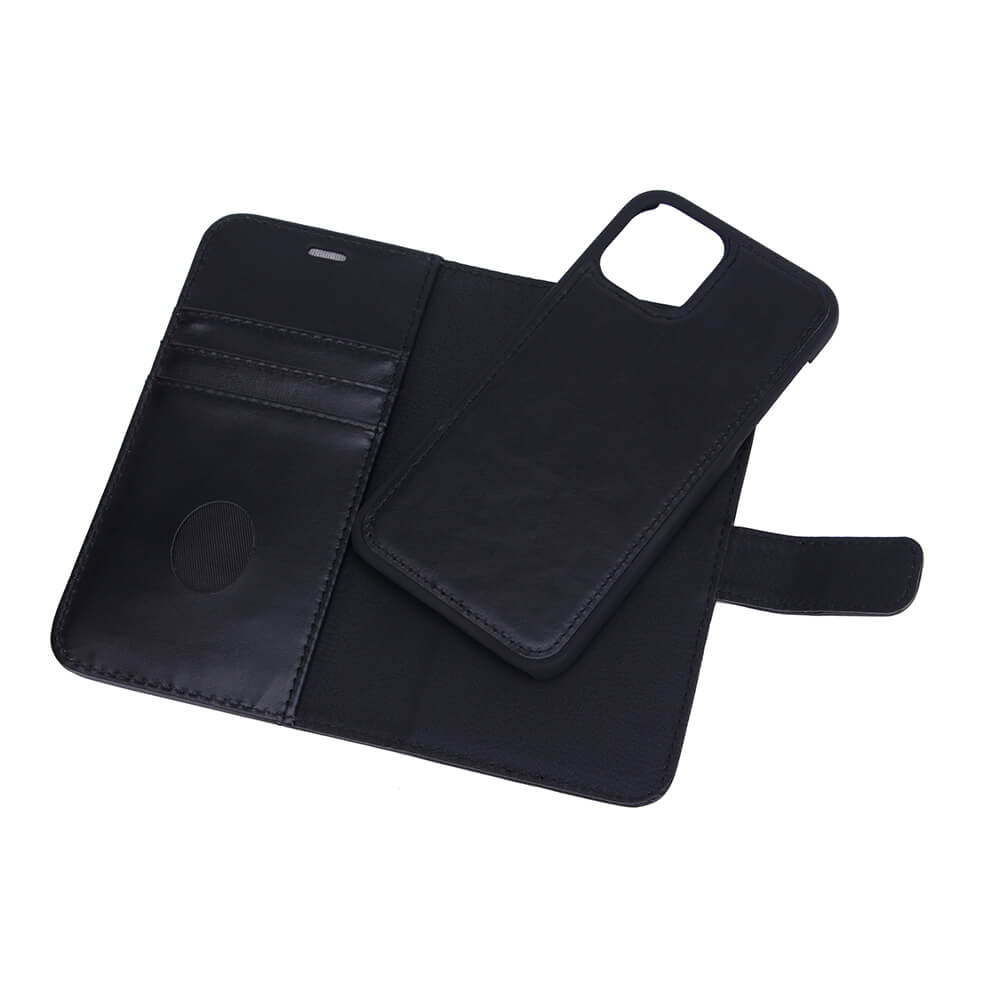 Radicover Radicover iPhone 12/12 Pro Mobilfodral 2in1 Äkta Läder Svart