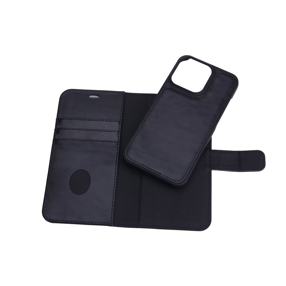 Radicover Radicover iPhone 13 Pro Mobilfodral 2in1 Äkta Läder Svart