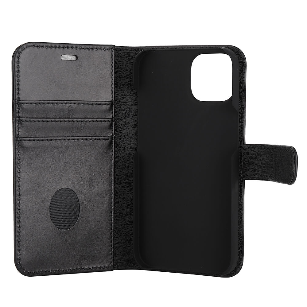 Radicover Radicover iPhone 13/14 Mobilfodral 2in1 Äkta Läder Svart