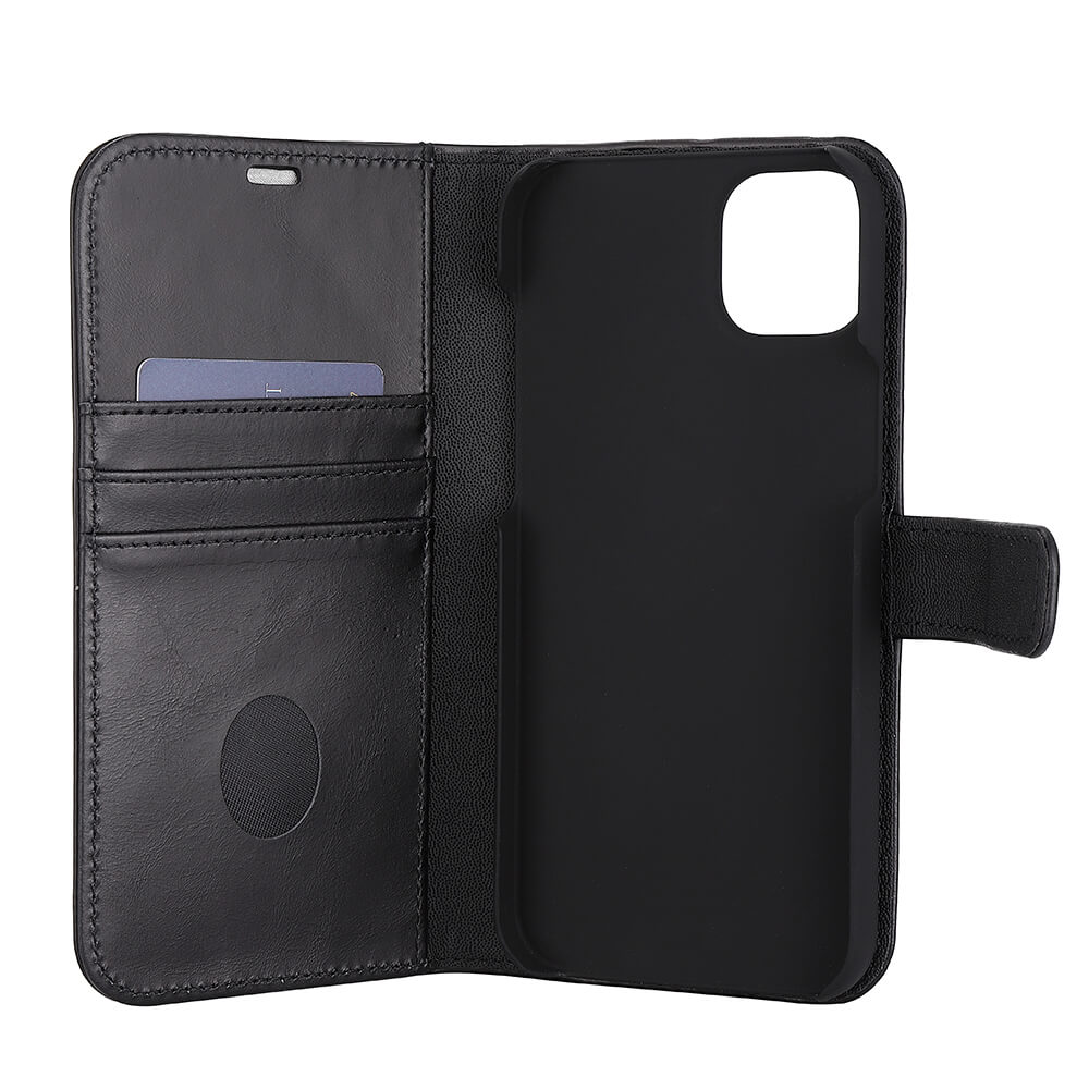 Radicover Radicover iPhone 14 Plus Mobilfodral 2in1 Äkta Läder Svart