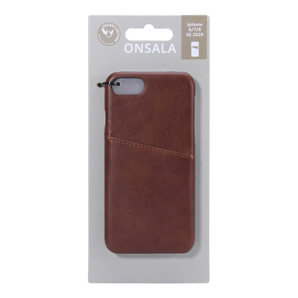 Onsala ONSALA iPhone 6/7/8/SE Skal Kortfack Brun