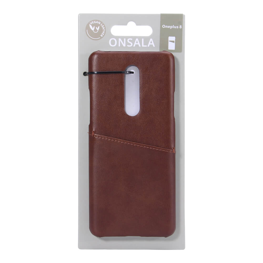 Onsala ONSALA OnePlus 8 Skal Kortfack Brun