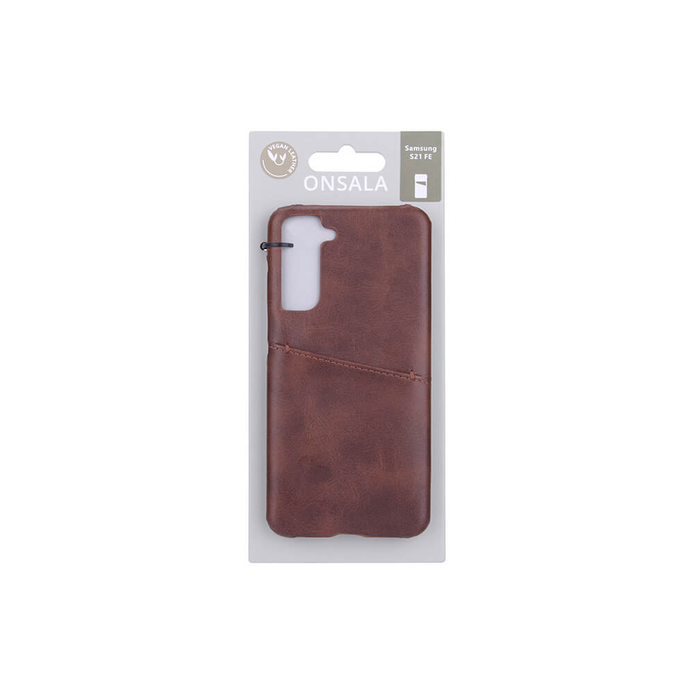 Onsala ONSALA Samsung Galaxy S21 FE Skal Kortfack Brun
