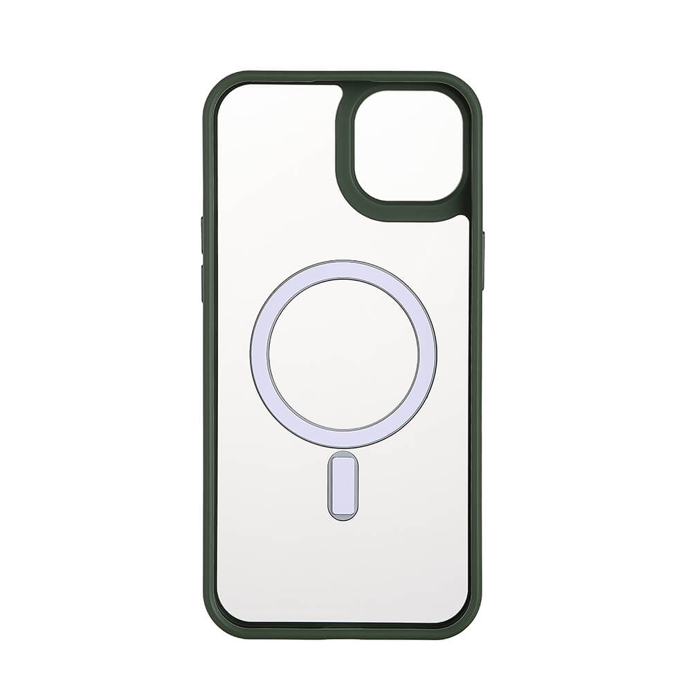 Onsala ONSALA iPhone 15 Plus Skal Bumper MagSafe Grön/Transparent