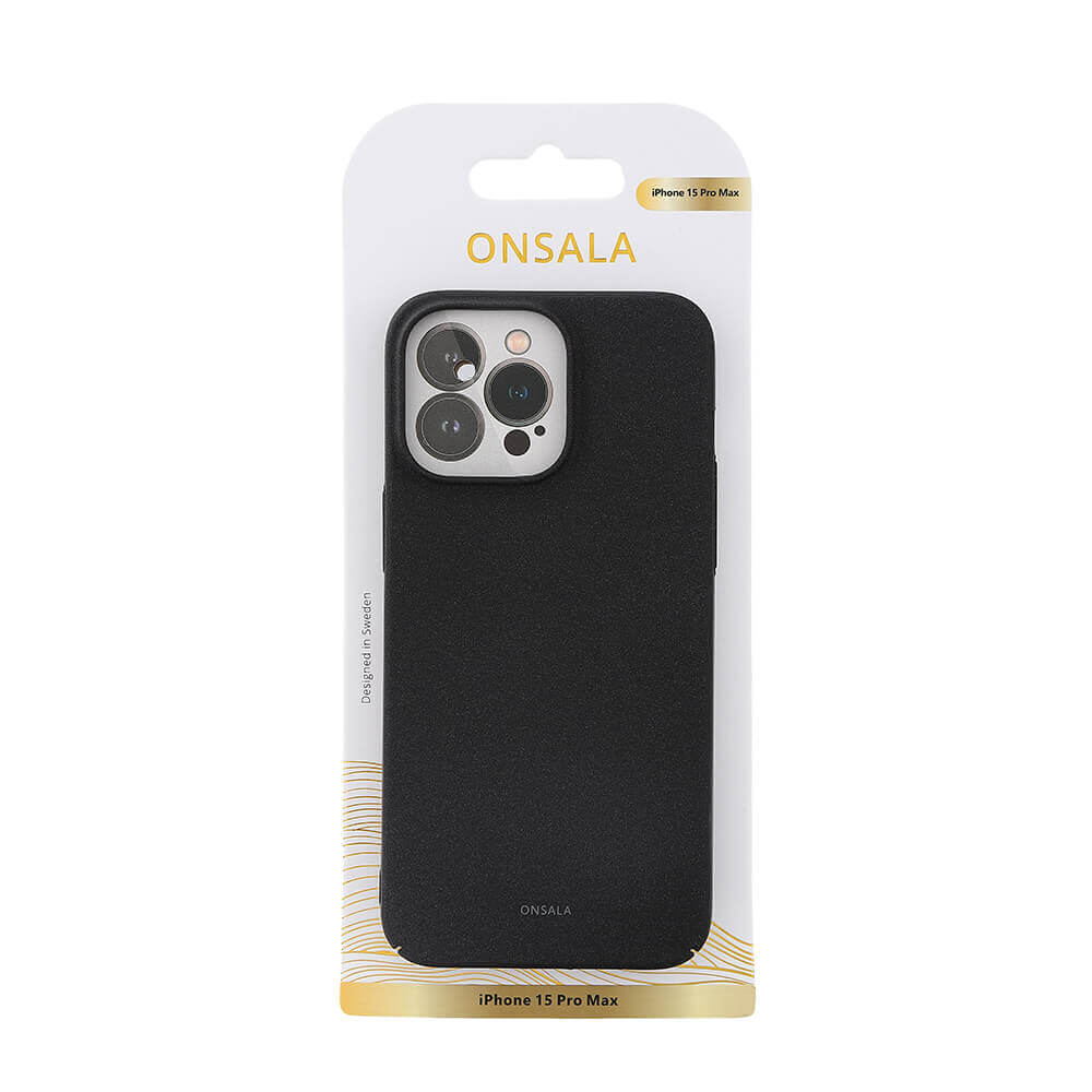Onsala ONSALA iPhone 15 Pro Max Skal Ultraslim Sand Burst Svart