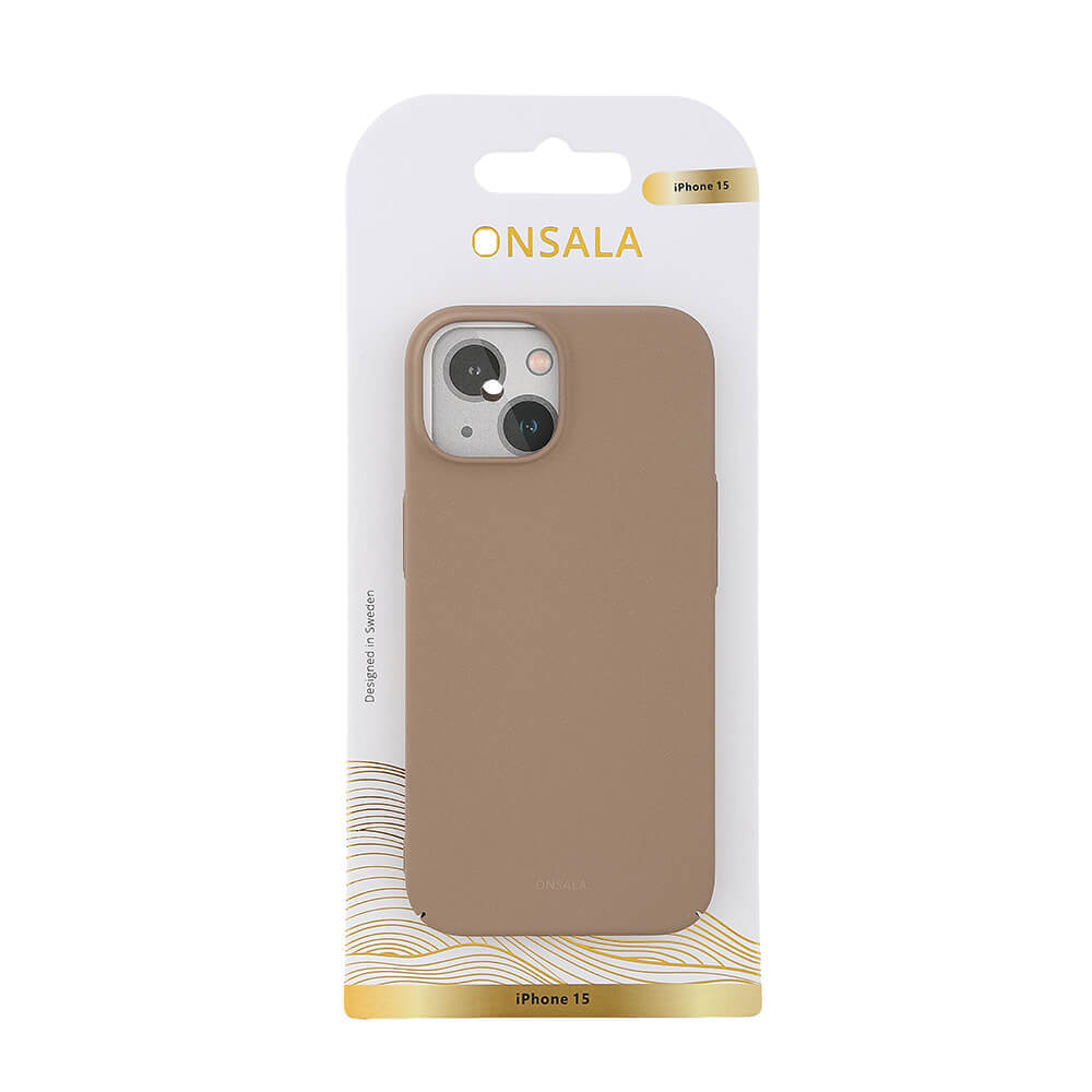 Onsala ONSALA iPhone 15 Skal Ultraslim Sand Burst Beige
