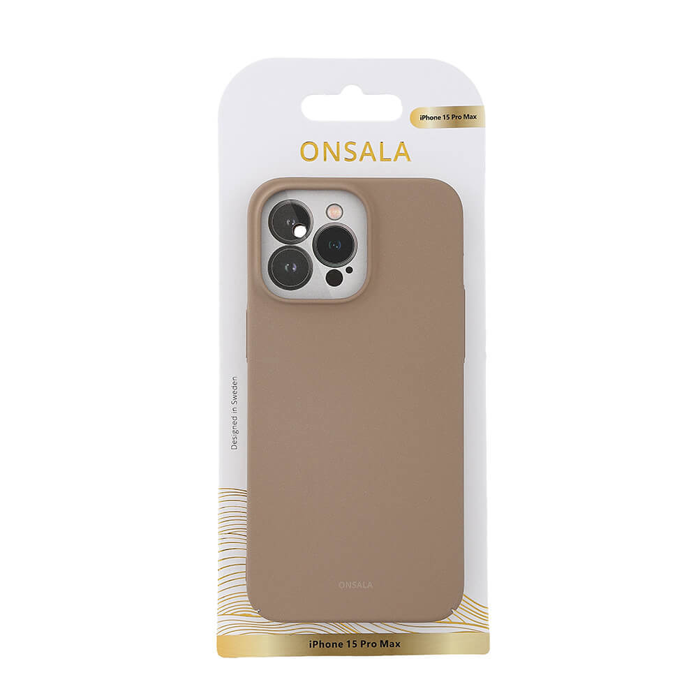 Onsala ONSALA iPhone 15 Pro Max Skal Ultraslim Sand Burst Beige