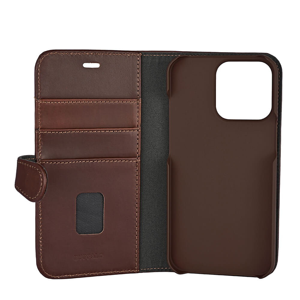 Buffalo Buffalo iPhone 13 Pro Fodral 2in1 Äkta Läder Brun