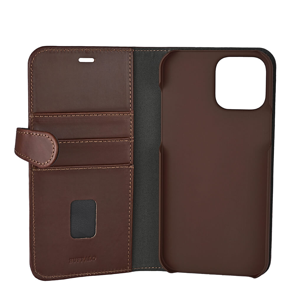 Buffalo Buffalo iPhone 13 Pro Max Fodral 2in1 Äkta Läder Brun