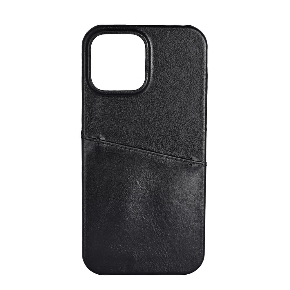 Buffalo Buffalo iPhone 13 Pro Max Mobilskal Kortfack Äkta Läder Svart