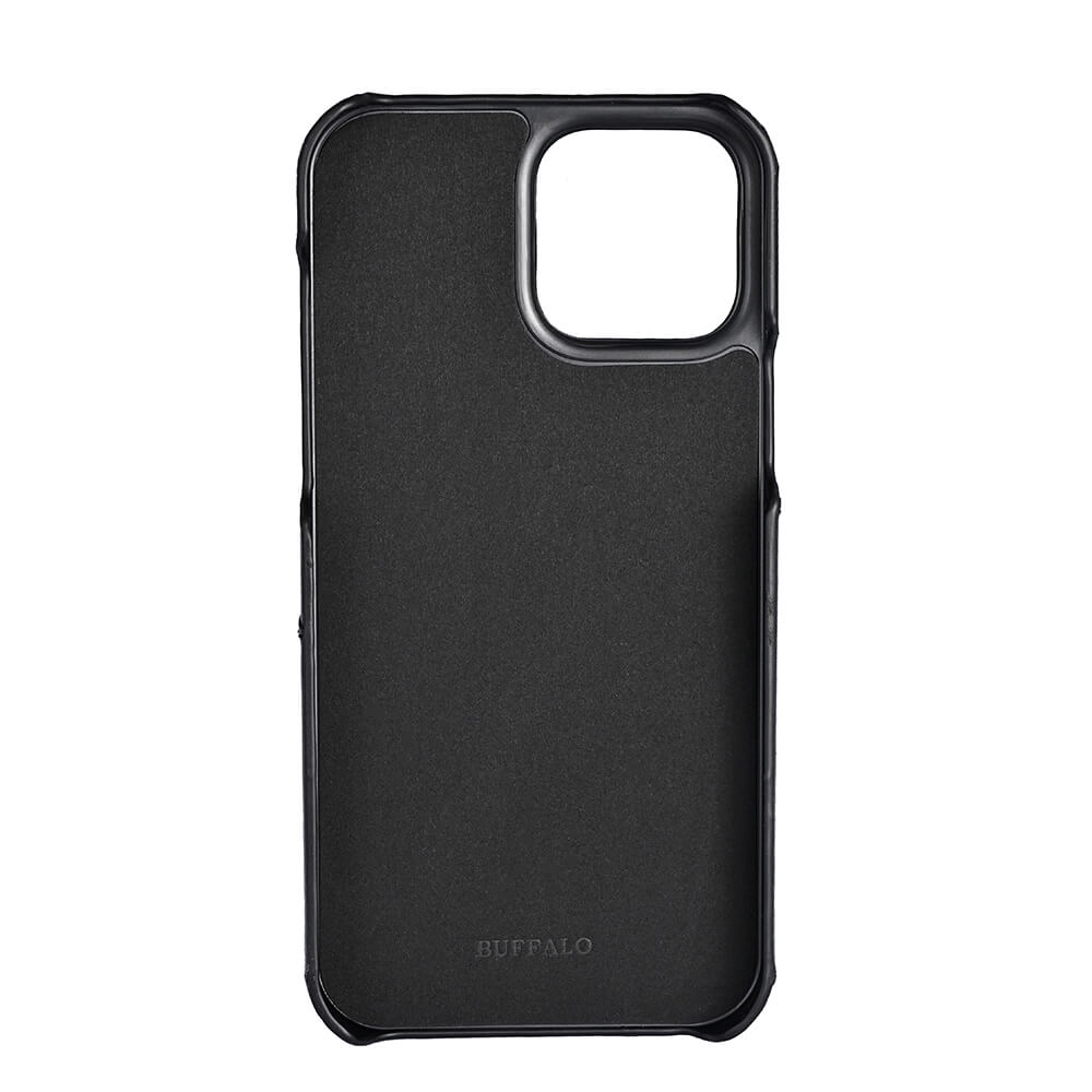 Buffalo Buffalo iPhone 13 Pro Max Mobilskal Kortfack Äkta Läder Svart