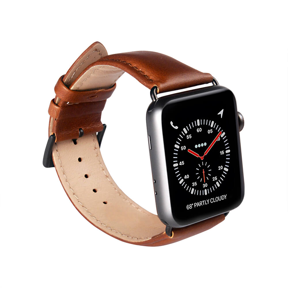 Buffalo Buffalo Apple Watch 42/44/45/49 mm Armband Äkta Läder Brun
