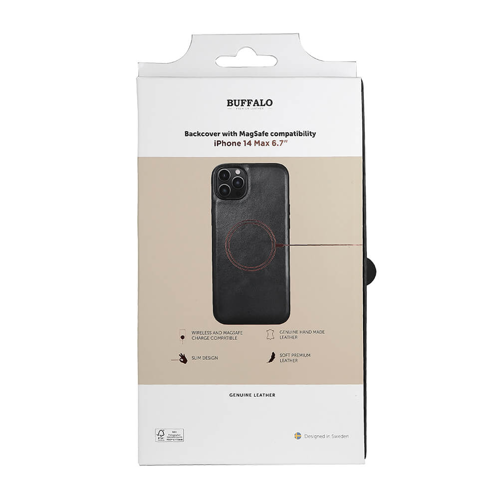 Buffalo Buffalo iPhone 14 Plus Skal MagSeries Läder Svart