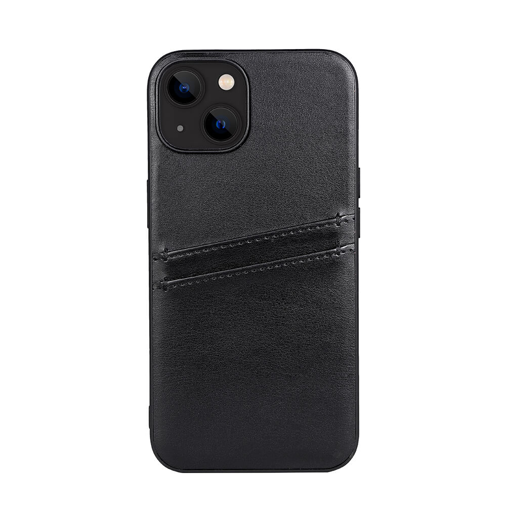 Buffalo Buffalo iPhone 14 / 13 Skal Läder Med 2 Kortfack Svart