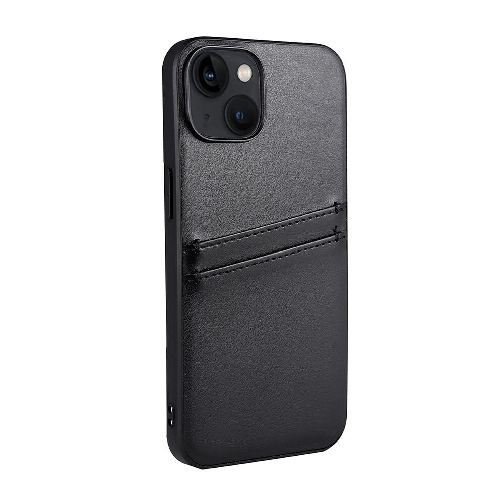 Buffalo Buffalo iPhone 14 / 13 Skal Läder Med 2 Kortfack Svart