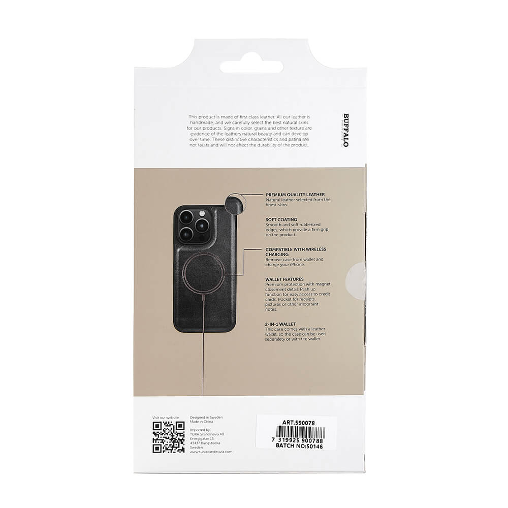 Buffalo Buffalo iPhone 14 Pro Fodral 2in1 Magnet / Skal Svart