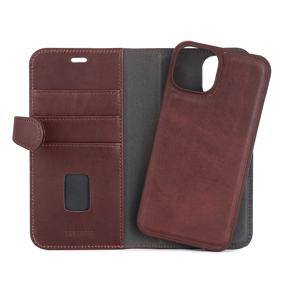 Buffalo Buffalo iPhone 14 / 13 Fodral 2in1 Magnet / Skal Brun