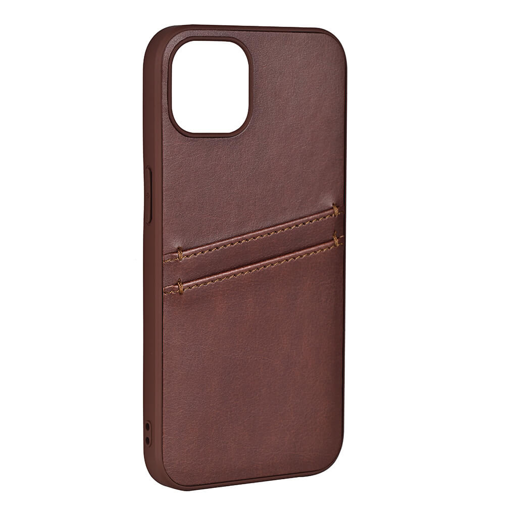 Buffalo Buffalo iPhone 12 / 12 Pro Skal Läder Med 2 Kortfack Brun