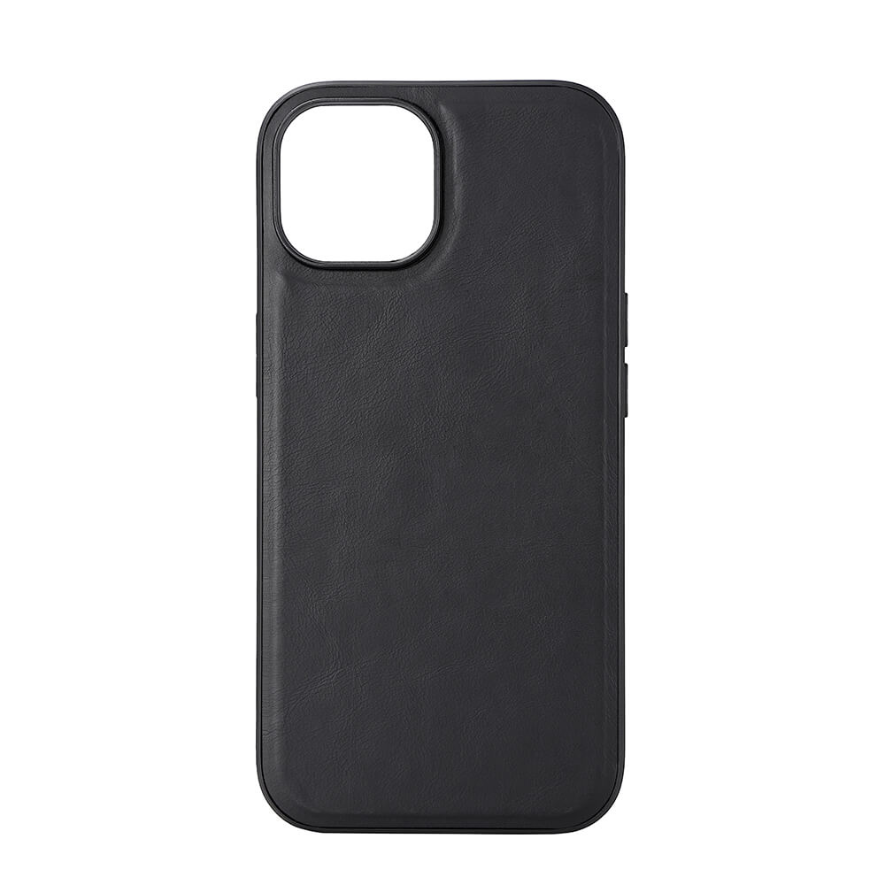 Buffalo Buffalo iPhone 15 Skal MagSafe Äkta Läder Svart