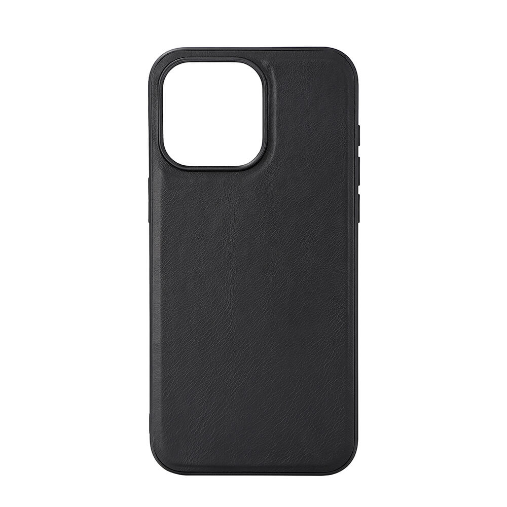 Buffalo Buffalo iPhone 15 Pro Max Skal MagSafe Äkta Läder Svart