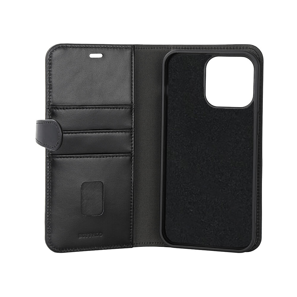 Buffalo Buffalo iPhone 15 Pro Max Fodral 2in1 Äkta Läder Svart