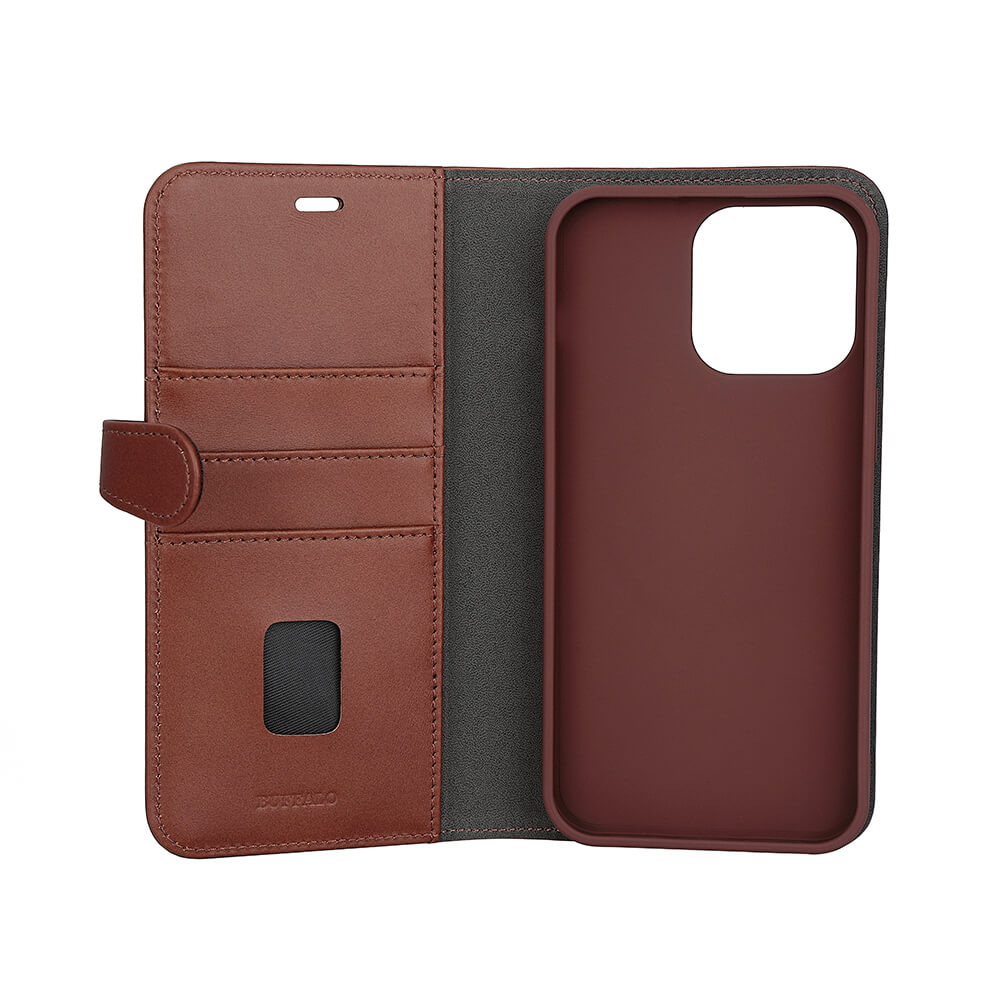 Buffalo Buffalo iPhone 15 Pro Max Fodral 2in1 Äkta Läder Brun